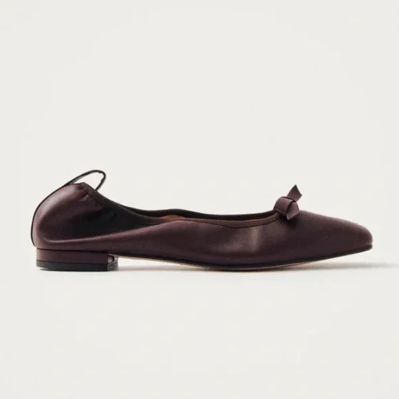 NWT Freya Brown Leather Ballet Flats - Picture 2 of 4